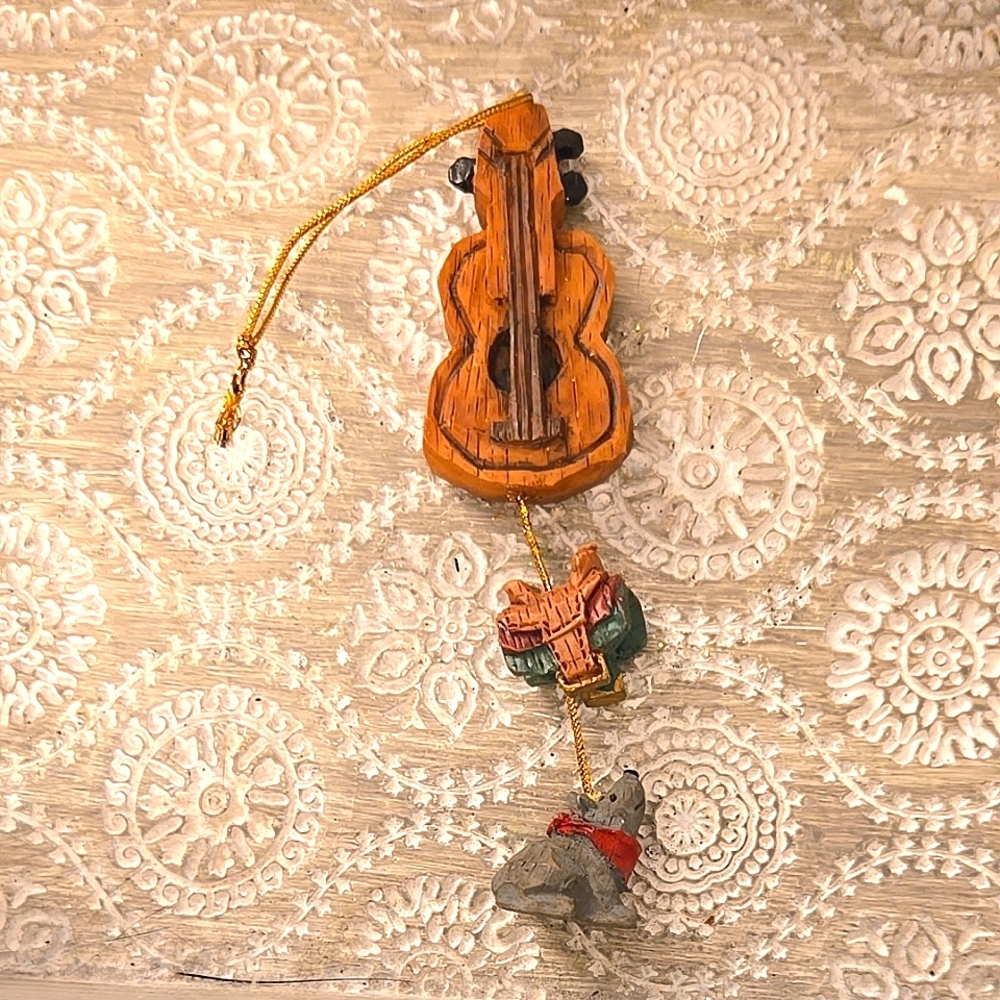 Handcrafted Wooden Ornaments - Set of 3 - Picture 4 of 6